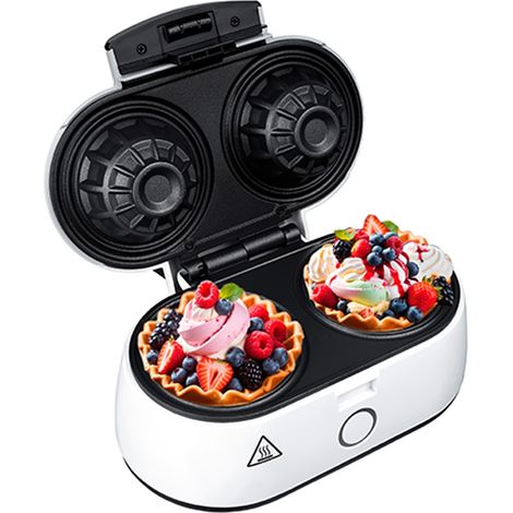 Machine à bols de gaufres 1400W - Adler AD3062 Gaufrier pour desserts sucrés et tartelettes salées - Revêtement antiadhésif