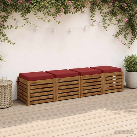 vidaXL Cojines de Asiento de 4 Piezas SOEST 4 uds. 100% Poliéster (1/5)