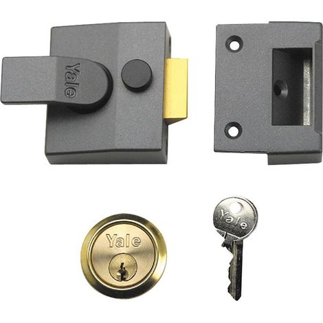 Yale Locks P85 Nightlatch Security Lock with 40mm Chrome Finish and Silver (Chrome) Finish