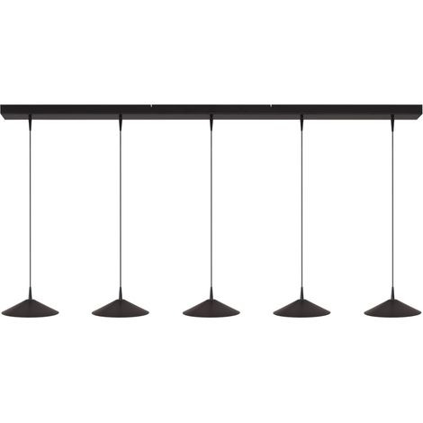 Lampe suspendue à 5 lumières Ceppo noir Ø 22cm - 2151-05-81-160-5-22 (1/3)