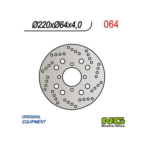 DISCO DE FRENO TRASERO NG SUZUKI AN 125/150 BURGMAN '02-'05 (220X64X4) (4X10,5MM)