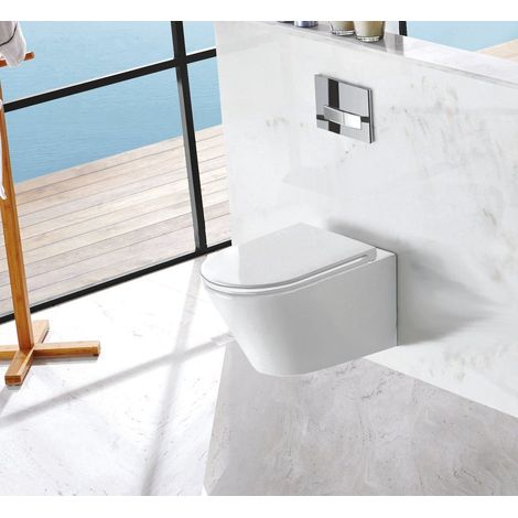 Spülrandloses Wand-WC inkl. Soft-Close Sitz WHR-6011 (1/2)