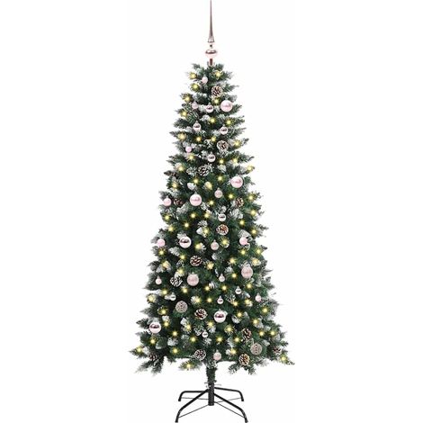 Sapin de Noël，Arbre de Noël artificiel avec 150 LED Vert 66 x 66 x 150 cm CFW97902 (1/5)
