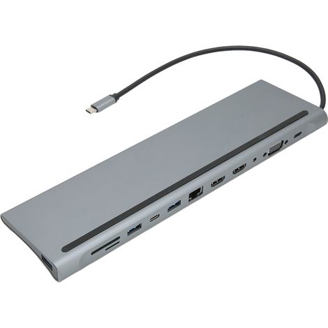 Station d'accueil USB C 12 en 1 avec Ethernet, Hub Multiport pour Ordinateur Portable