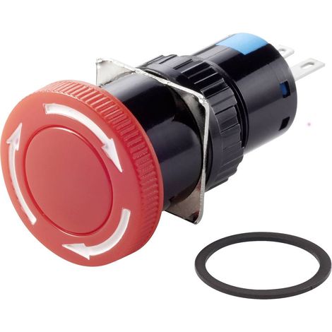 TRU COMPONENTS TC-LAS1-AY-11TS Interruttore di arresto di emergenza 250 V/AC 3 A 1 NC, 1 NA IP40 1 pz. (1/3)