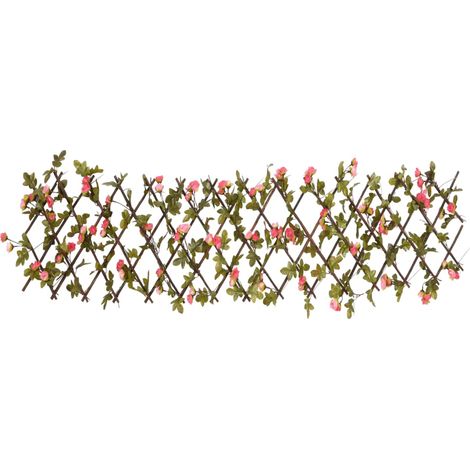 Treillis de lierre artificiel extensible rose foncé 180x20 cm (1/5)