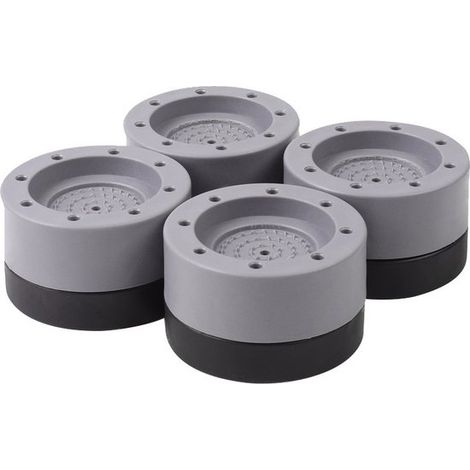 Lot de 4 pieds anti-vibrations pour lave-linge, sèche-linge, meubles, réfrigérateurs, antidérapants et silencieux (4,7 x 4,7 x 3,5 cm) - Hauteur des pieds : 3,5 cm