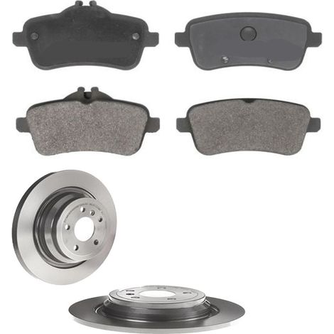 KIT FRENI POSTERIORI compatibile con MERCEDES-BENZ CLASSE M (W166) - DISCHI + PASTIGLIE OEM: P 50 099 , P 50 100 / 18236 , 18271 , 18254 , 18255 , 18433 /SOSTITUZIONE DIRETTA/BASSA POLVERE/SILENZIOSO