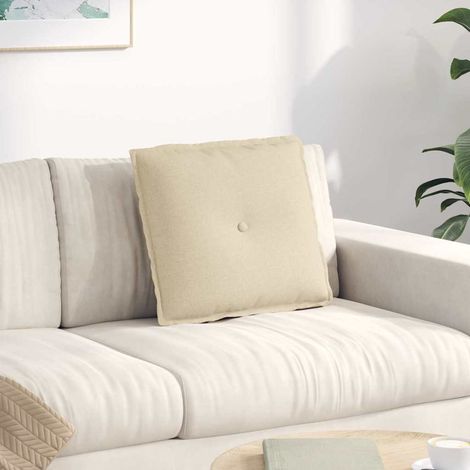 Rückenkissen Creme 50 x 19 x 45 cm Stoff