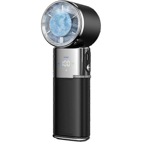 Tragbarer Turboventilator mit Eiskühlung, 9000 mAh, wiederaufladbar, 100 Geschwindigkeitsstufen, für Büro/Nacken/Reisen. (1/5)