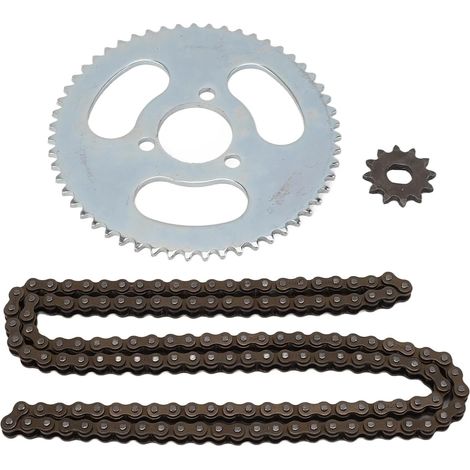 Kit de Pignons 25HS avec Pignons Avant 12T et Arrière 55T, Comprend une Chaîne d'entraînement à 146 Maillons, Ideal47CC 49CCMotos, VTT et Vélos