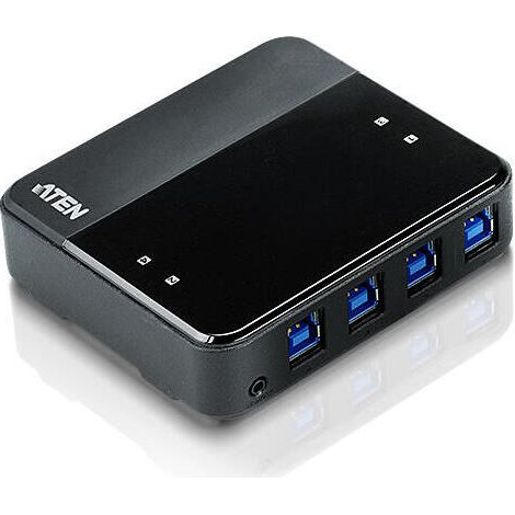 Hub USB 3.0 Aten US434 de 4 puertos y 5 Gbps, color negro (1/3)