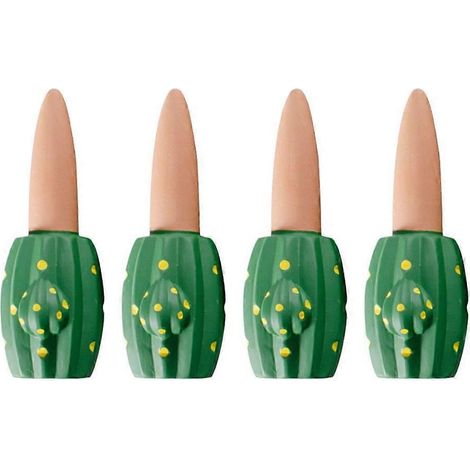 Lot de 4 tuteurs d'arrosage automatiques pour cactus, en terre cuite, pour pots de fleurs