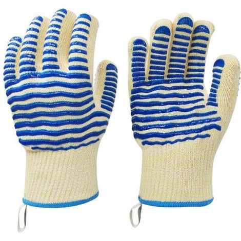Fireproof BBQ Gloves, Heat Resistant, Non-Slip Silicone Kitchen Gloves, Cut-Resistant (1/5)
