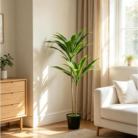 Árbol artificial de cordyline 90 cm con 29 hojas de PEVA en maceta (1/5)