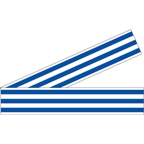 Lot 2 bandes 52mm x 1m - Lignes parallèles Bleu - 4641416