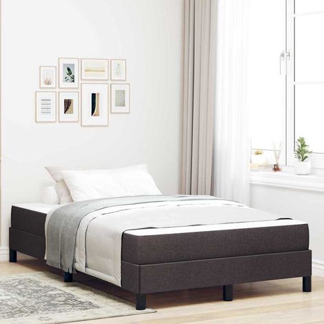 Boxspringbett mit Matratze Dunkelbraun 120 x 190 cm Stoff