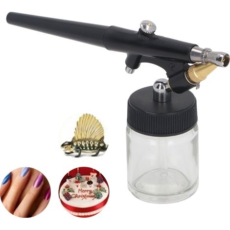 Peinture murale, réparation de meubles, peinture de maquettes, etc. - Aérographe, pistolet à peinture à alimentation par le bas à simple action, petit pistolet à peinture avec buse de 0,8 mm. (1/5)