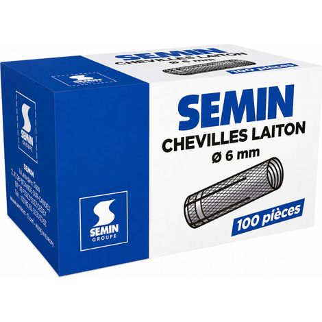 SEMIN Cheville Laiton 6 x 25 mm - Boîte de 100 Chevilles à Expansion pour Tige Filetée M6 - Fixation Légère et Moyenne dans Béton (1/5)