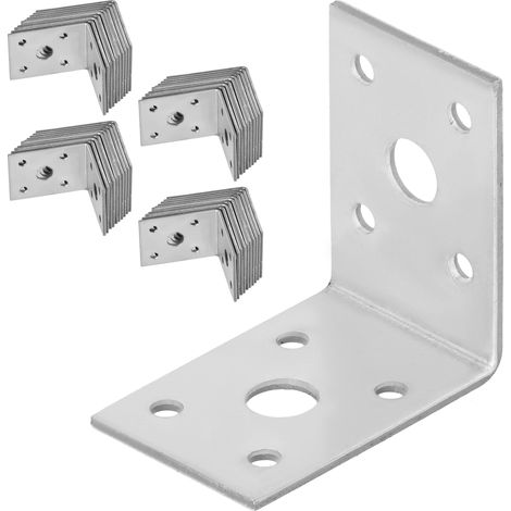 KOTARBAU® Winkelverbinder für Zimmererarbeiten, Edelstahl, verzinkt, 50 x 50 x 35 mm, 50er-Set