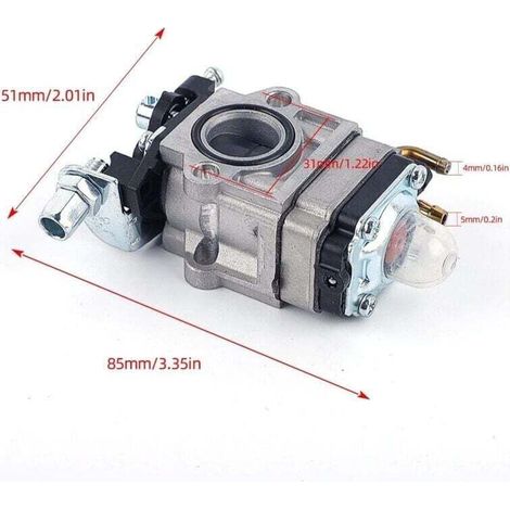 Carburateur Débroussailleuse 52cc 49cc 43cc Carbu Kit Carbu avec Joint Tuyau, Bougie et Filtre à Essence (1/3)