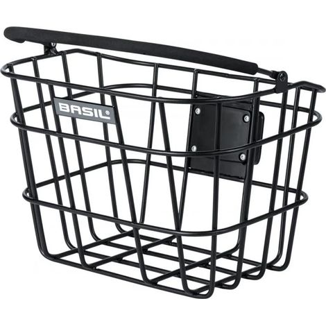 Panier avant de vélo Basil Bremen en aluminium, noir (1/5)