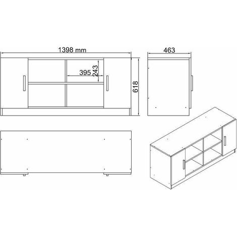 Ensemble de Bureau Abutilon, Modulaire, 6 Étagères, Noir Anthracite (1/5)