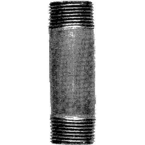 Atusa Raccord double fileté en fonte malléable nº 23 noir, 1 1/2, 120 mm