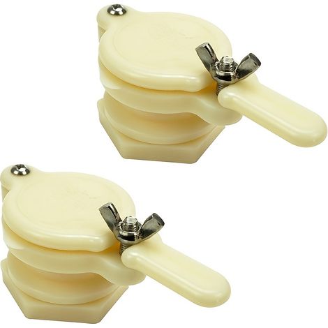 Valve de vanne à miel à débit facile – Robinet d'extracteur apicole en plastique durable pour la mise en bouteille, compatible avec la plupart des fûts, 2 pièces. (1/4)
