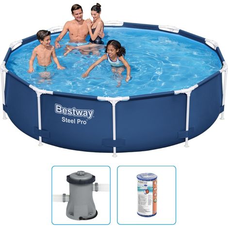 Piscine Bestway Steel Pro - 305 x 76 cm - Ronde - Avec pompe de filtration (1/5)