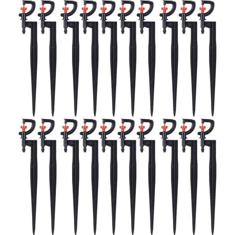 Arroseur d'arrosage, 20 pièces, Micro - arroseur Rotatif à 360 degrés de Type G, pour l'irrigation de la pelouse de Serre de Jardin avec Tuyau d'irrigation 4/7(20CM) (1/5)