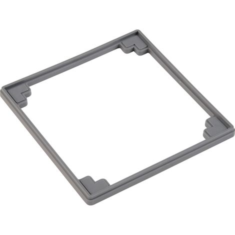 Lazer – Réhausse 5 mm pour grille carrée siphon de sol – Adaptée pour carrelage épais – Installation facile dans espaces confinés (1/2)