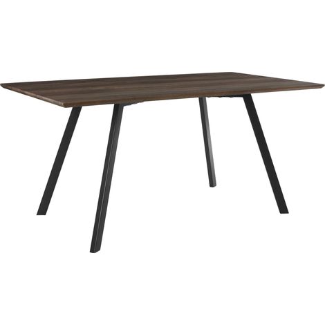 Tristan-Table à manger 200 cm en Plankoptik Noir (1/4)