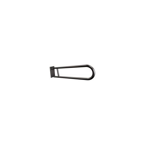 Mango basculante semicircular con placa de 75 cm, color negro.