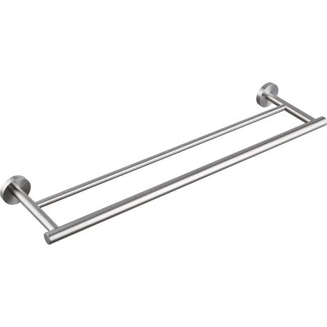 Sollbry Badezimmer-Organizer, 40 cm Doppelhandtuchstange, Wandhalterung aus Edelstahl, gebürstete Oberfläche (1/4)
