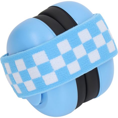 Casque antibruit pour bébé, rembourré et doux, avec bandeau élastique, bleu (1/5)