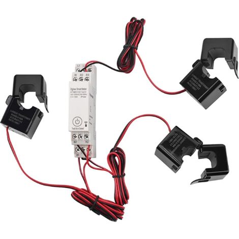 Compteur D'Énergie Triphasé Zigbee 100-240 V Application Mobile Télécommande Compteur D'Énergie Ferroviaire Multifonctionnel Domestique (1/5)