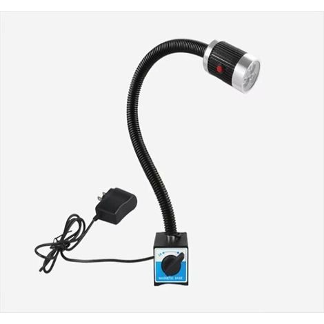 Lampe d'établi LED 9 W – Base magnétique puissante – Bras flexible 360° – Tension 220 V – Flux lumineux 1080 lm (1/5)
