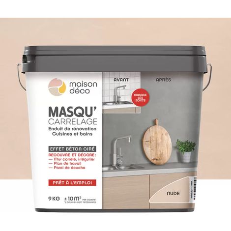 Enduit de rénovation Maison Déco Masq'Carrelage et Murs Nude (1/2)