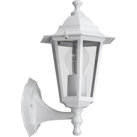 applique murale Lampe d'extérieur verre métallique Velence blanc Ø21cm L: 23cm H: 35cm IP43 (1/3)