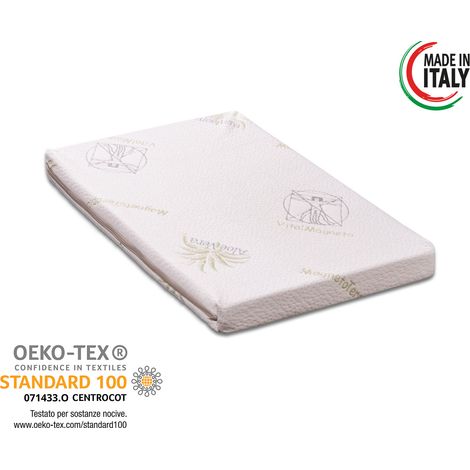BabyFlex - Materasso per culla lettino NEXT to me antisoffoco misura 50x82 alto 6 rivestimento Aloe Vera sfoderabile lavabile Compatibile Chicco Next2Me Cam Cullami Brevi (1/5)