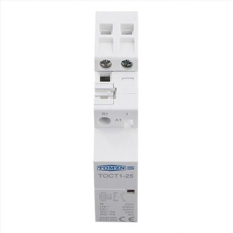 Contacteur CA modulaire domestique sur rail DIN TOCT1-25 2P 25A 1NO 1NC 220V/230V 50/60HZ (1/5)
