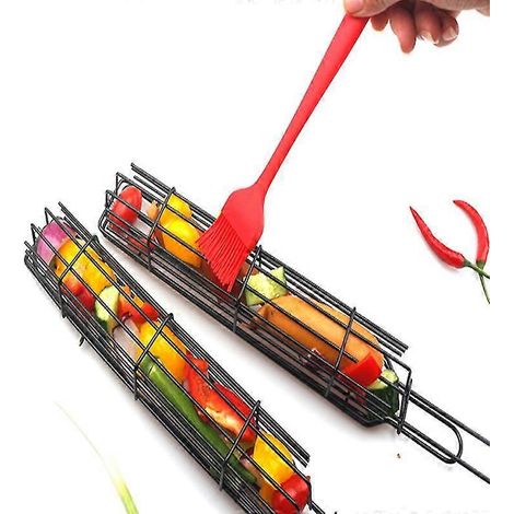 Pinces à saucisses avec manches en bois, pinces à barbecue, outils de barbecue (1/5)