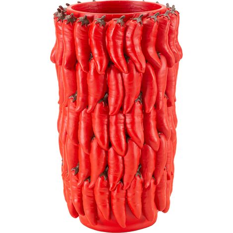 Vase, Motifs aux Piments Diamètre 13 cm, Rouge - Elmo (1/5)