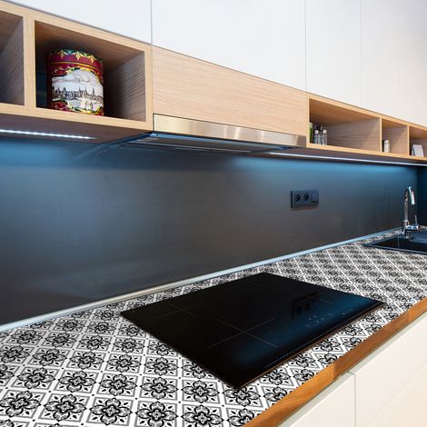 Stickers muraux - Sticker Mural Carrelage adhésif Cuisine Salle de Bain - 60 STICKERS CARRELAGES MEUBLE VIDAL - 60stickers10x10cm (1/5)