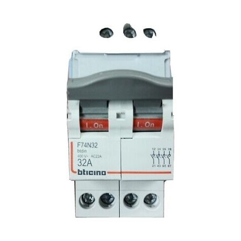 BTicino F74N32 Sezionatore Modulare 32A 4P 2 Moduli