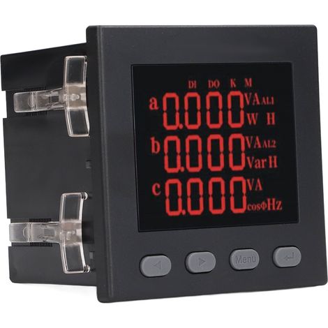 Ampèremètre numérique triphasé multifonction intelligent, testeur d'énergie et de puissance AC220V (1/5)
