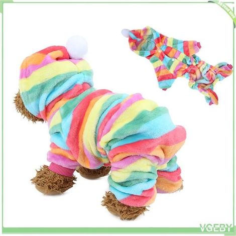 Vêtements pour animaux - FAFEICY - Combinaison Automne-Hiver Style 1 S - Flanelle douce - Multicolore - Fermeture à boucle (1/5)