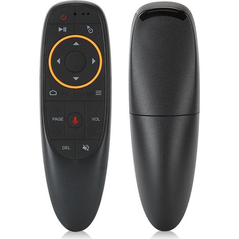 Télécommande vocale G10 noire 2,4G avec gyroscope, clavier sans fil mini et souris aérienne