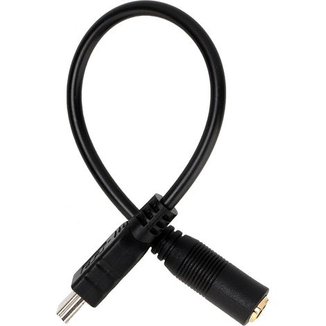 Câble adaptateur mini USB vers prise audio triphasée 3,5 mm pour microphone et appareil photo (1/5)